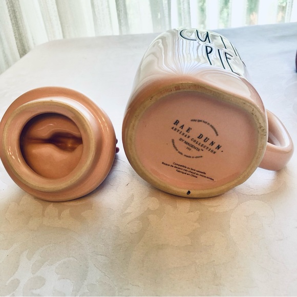 Rae Dunn Cutie Pie Artisan Collectors Mug with Hearts Topper - Picture 9 of 9